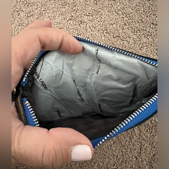 New tags NWT Karl Lagerfeld Paris Maybelle SLG Zip Wallet Wristlet Strap Gift - Picture 10 of 12